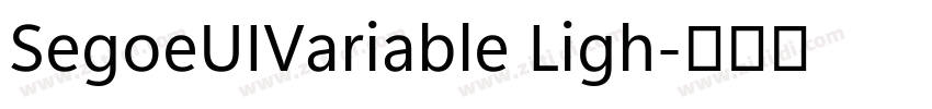 SegoeUIVariable Ligh字体转换
